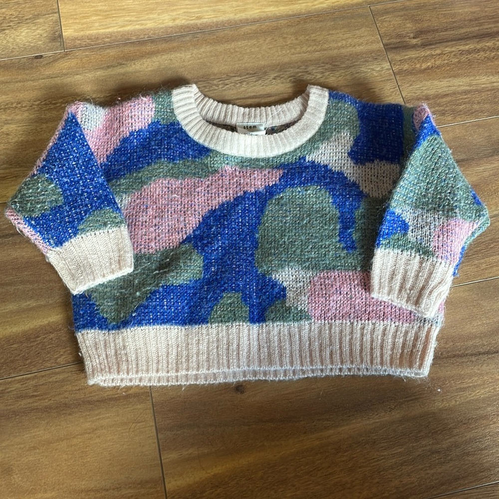 STEM Baby Pink Camo Sweater
